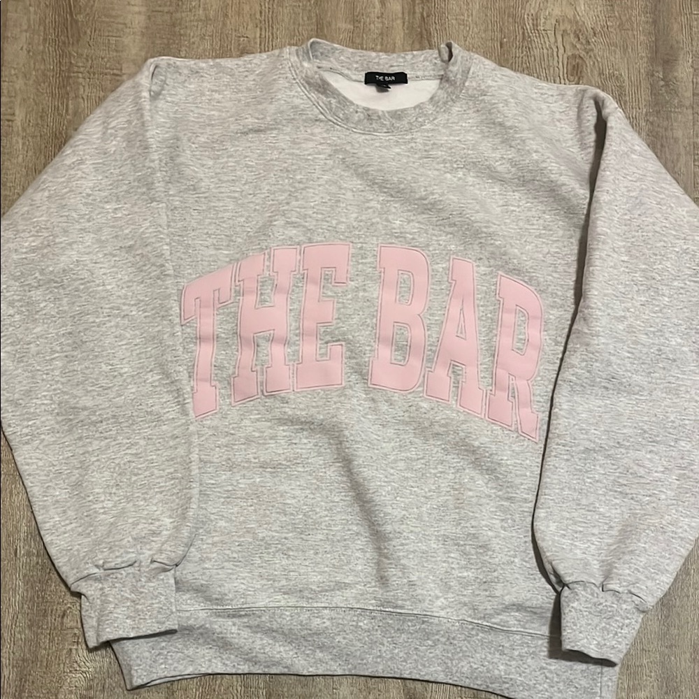 The Bar Gray and Pink Men's Sweater
